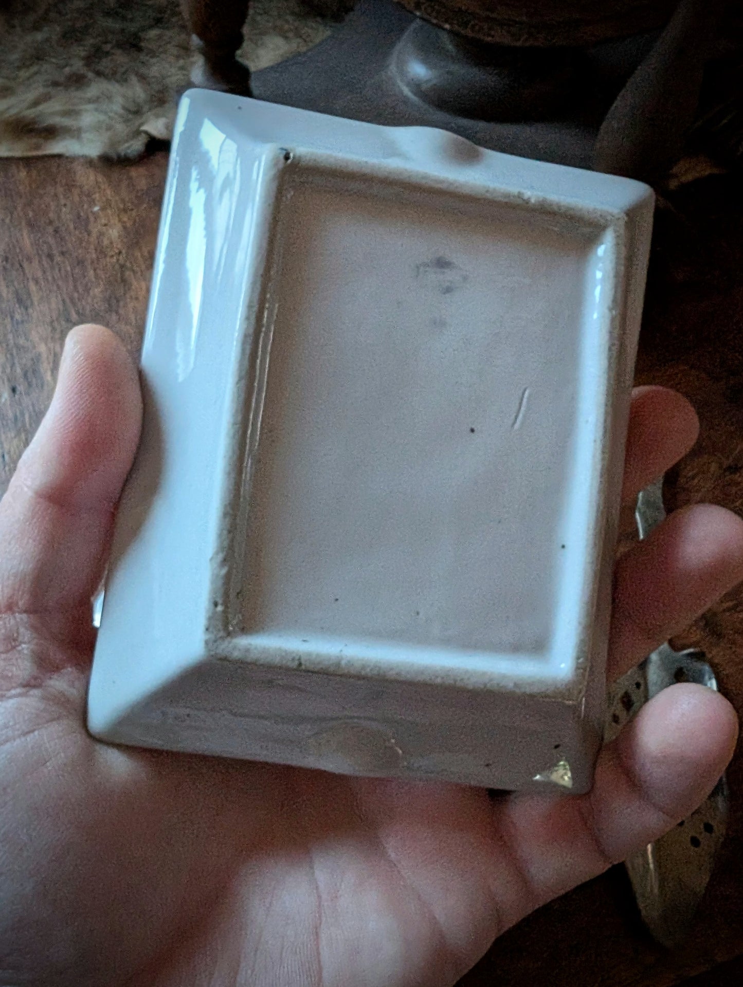 Absinthe Pernot ashtray and two antique spoons from the early 20th