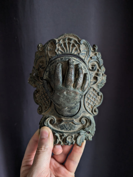 Antique Bronze Billiard Pocket Hand – 19th Century
