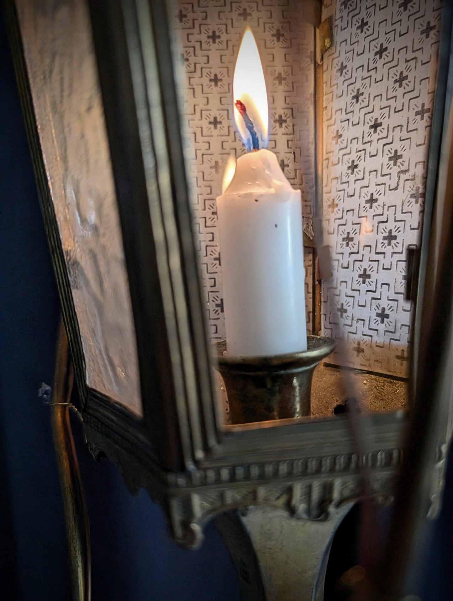 Pair of 19th century procession lanterns with wooden handles