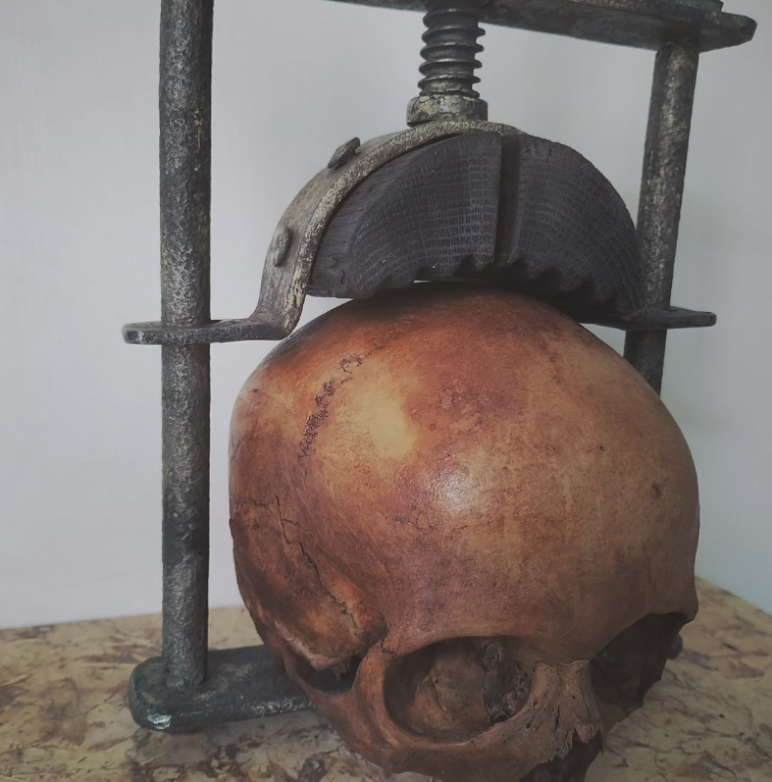 Authentic Torture instrument with a Skull