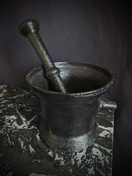 Antique apothecary mortars pestle early 1800's Germany #2