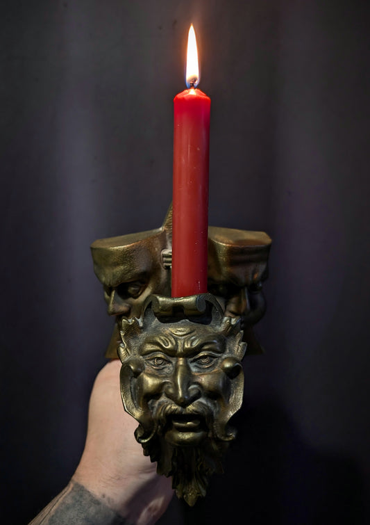 Vintage mid 20th century wall sconce, as a candleholder. “The Breath of the Wind"