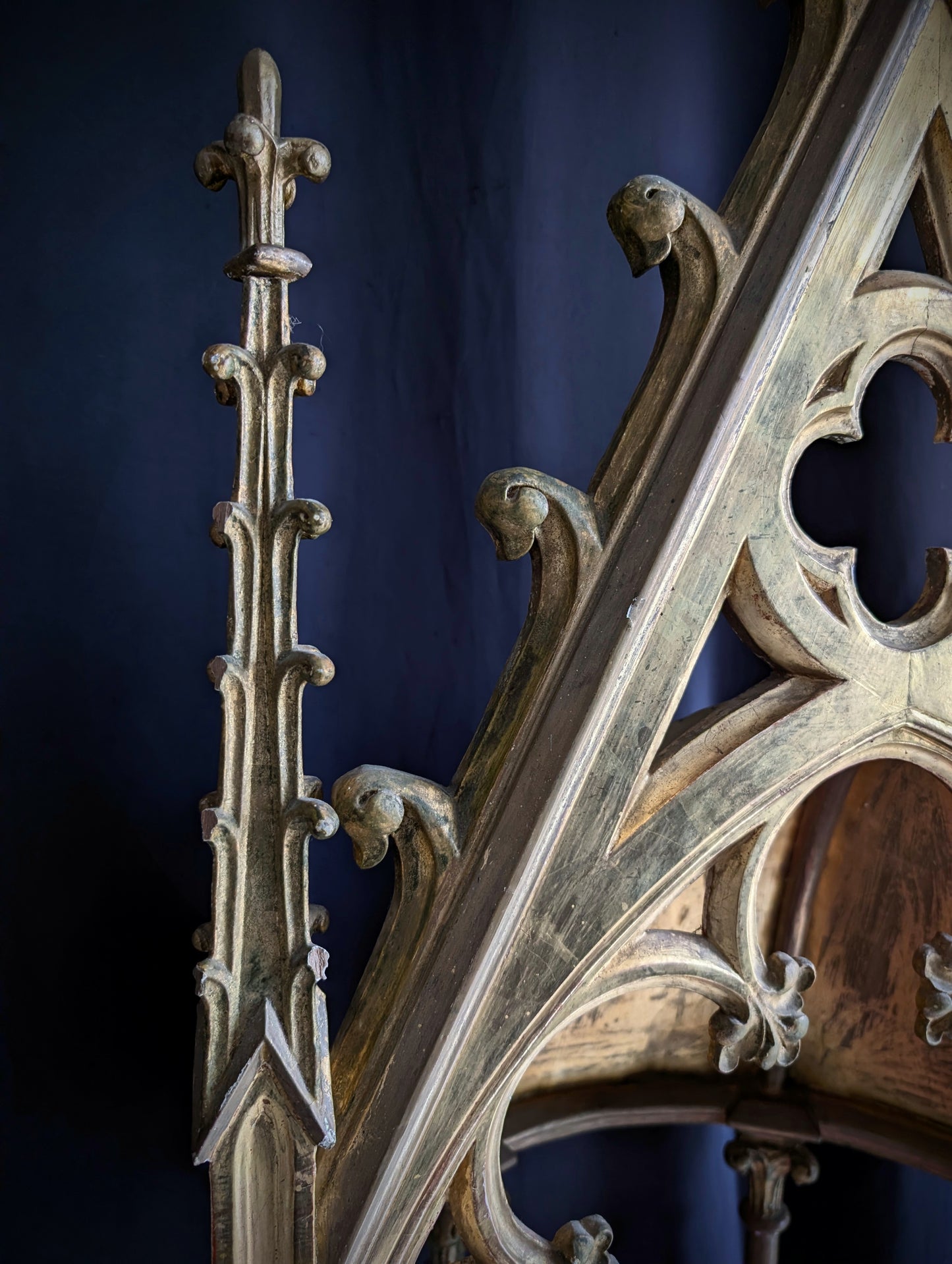 Antique altar ciborium from a french chapel, dating from the 1870s–1880s, in the Neo-Gothic style (Rare !)