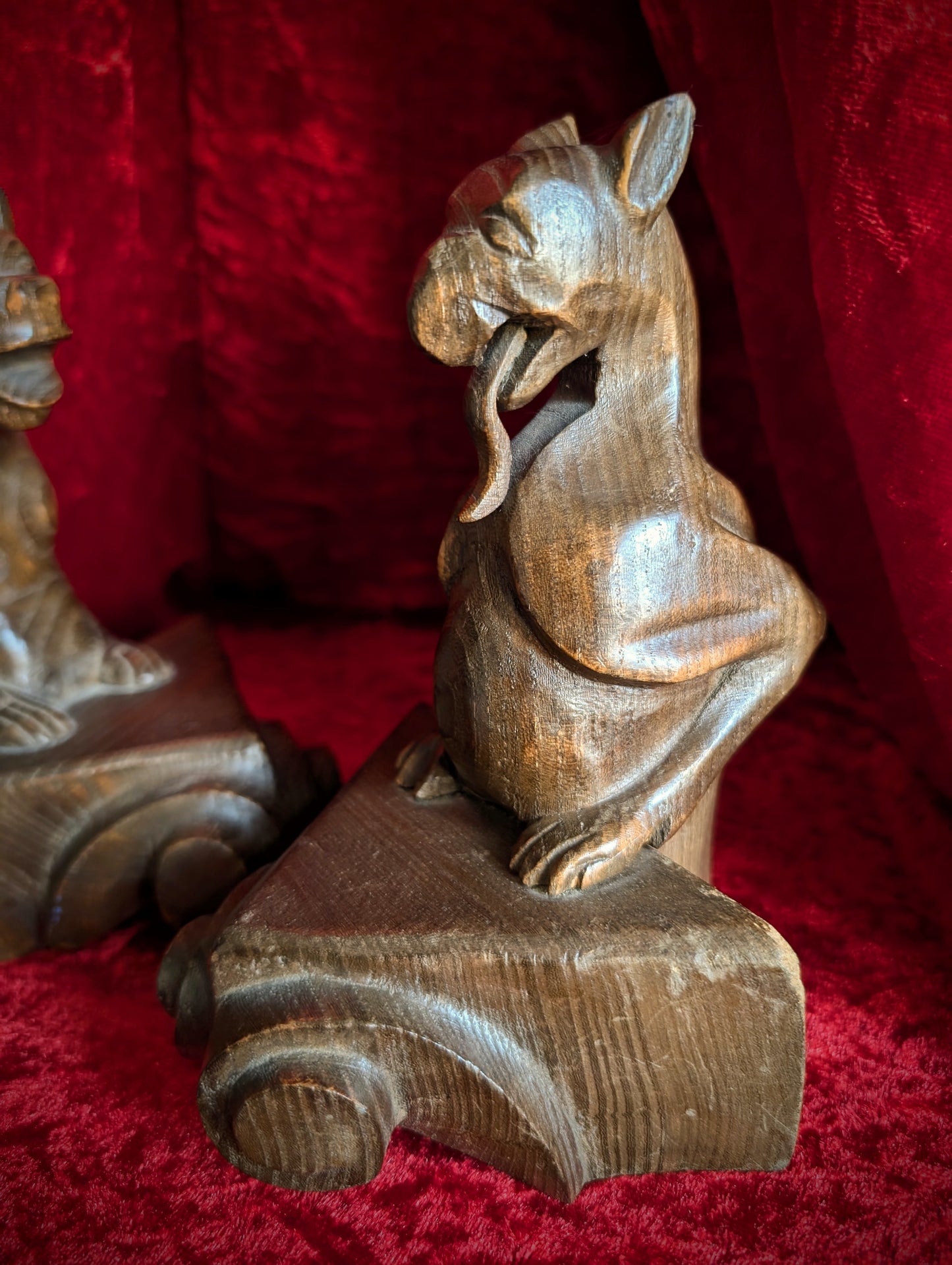 Antique Wooden Gargoyle Sculptures – Circa 1920
