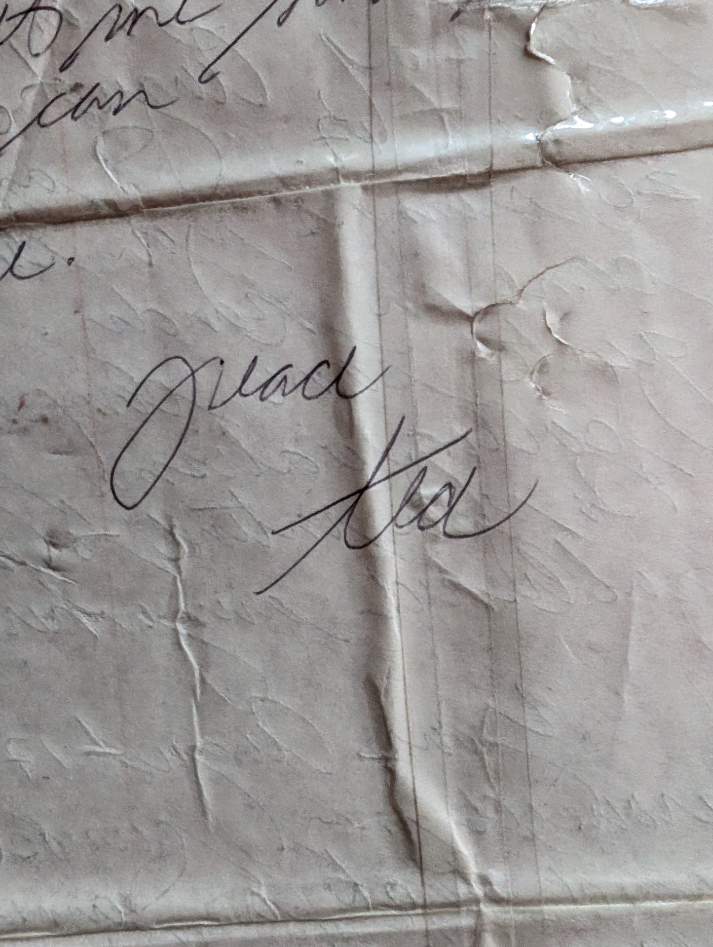 Original letter written by TED BUNDY in 1986