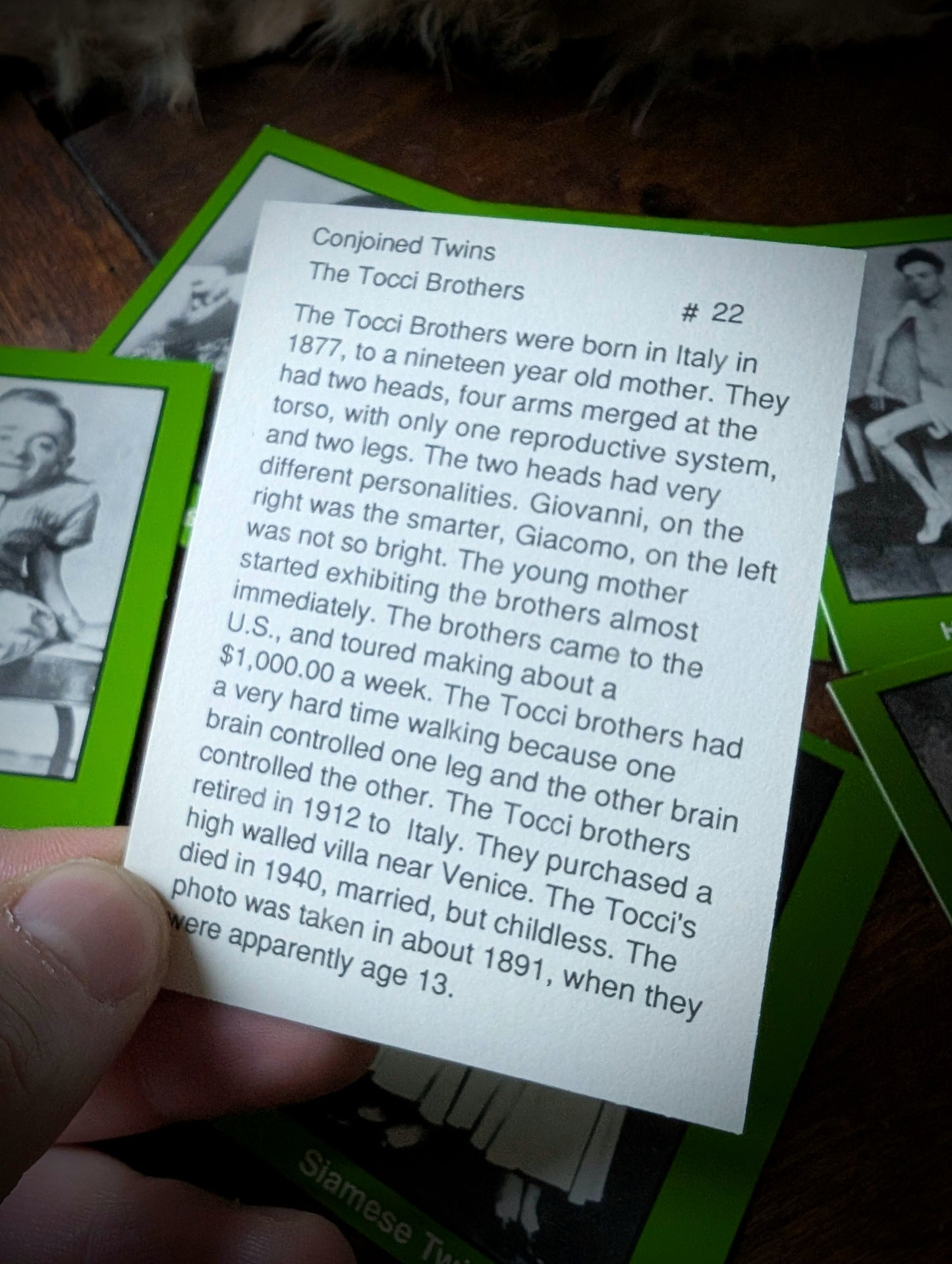 “Human Freaks and Oddities” card box (series 2) from 1991, USA