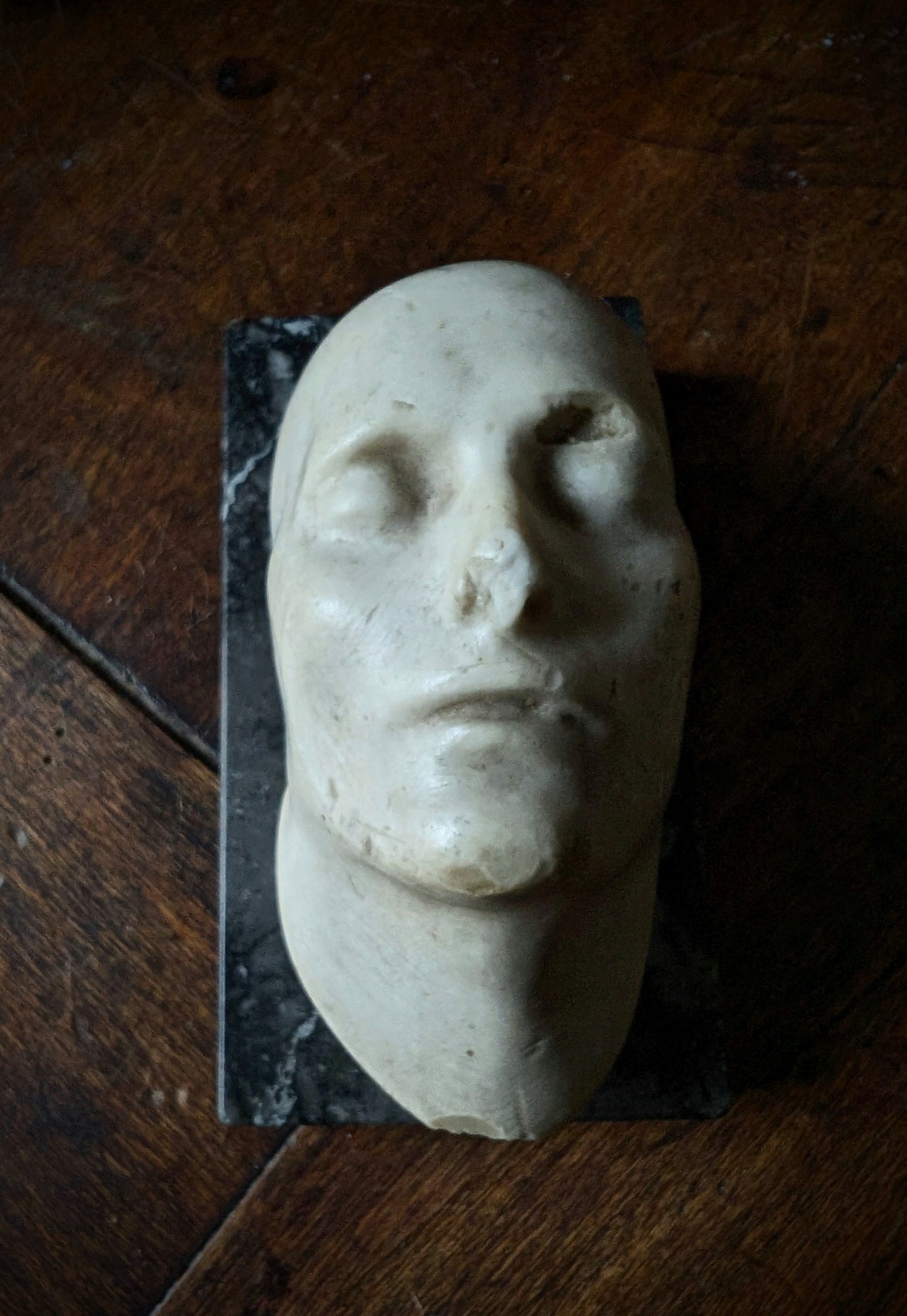 Antique Marble Napoleon I Death Mask Paperweight
