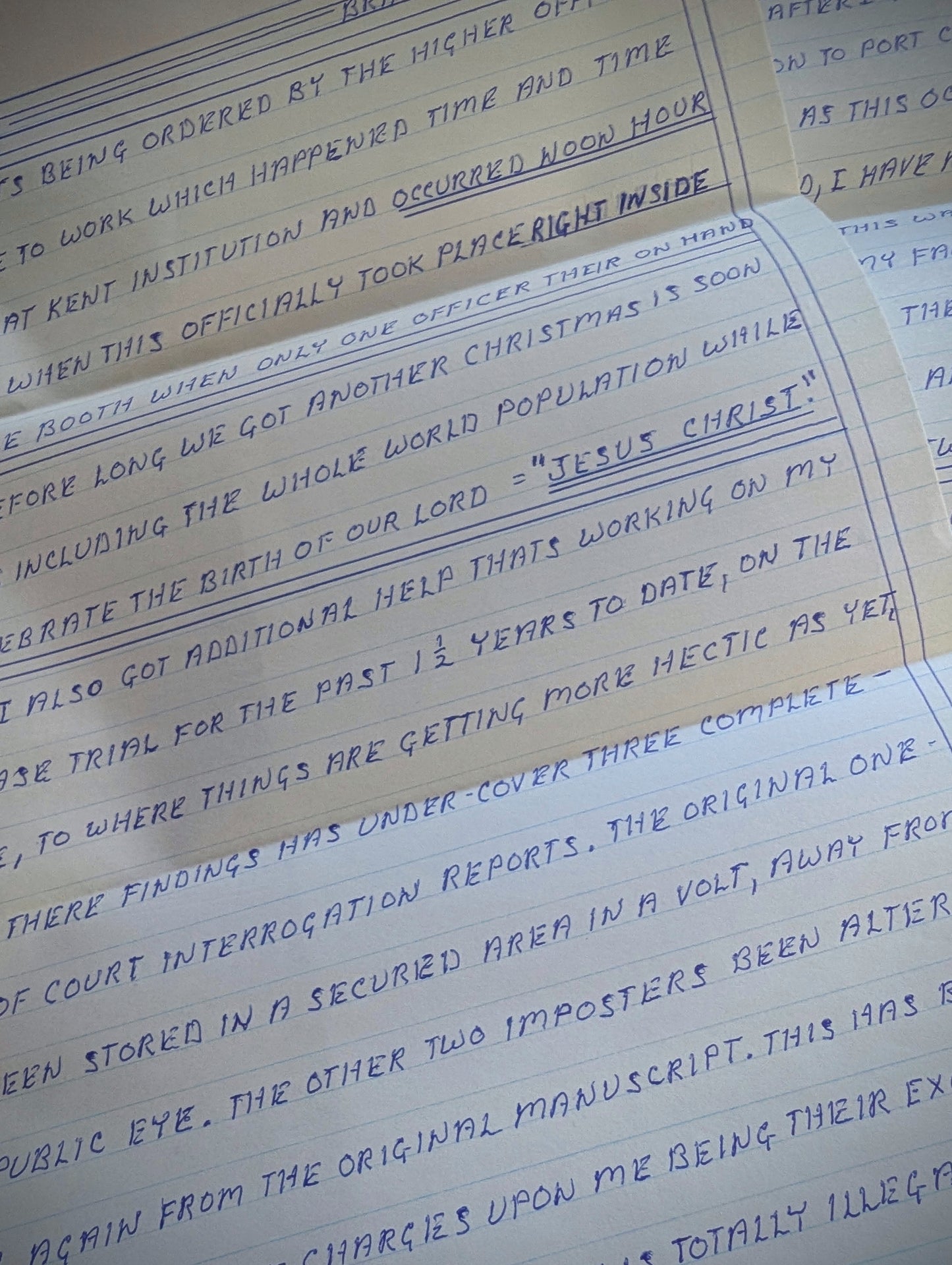 Original letter written by the serial killer Robert Pickton (the Pig Farmer Killer) 5 pages+envelope