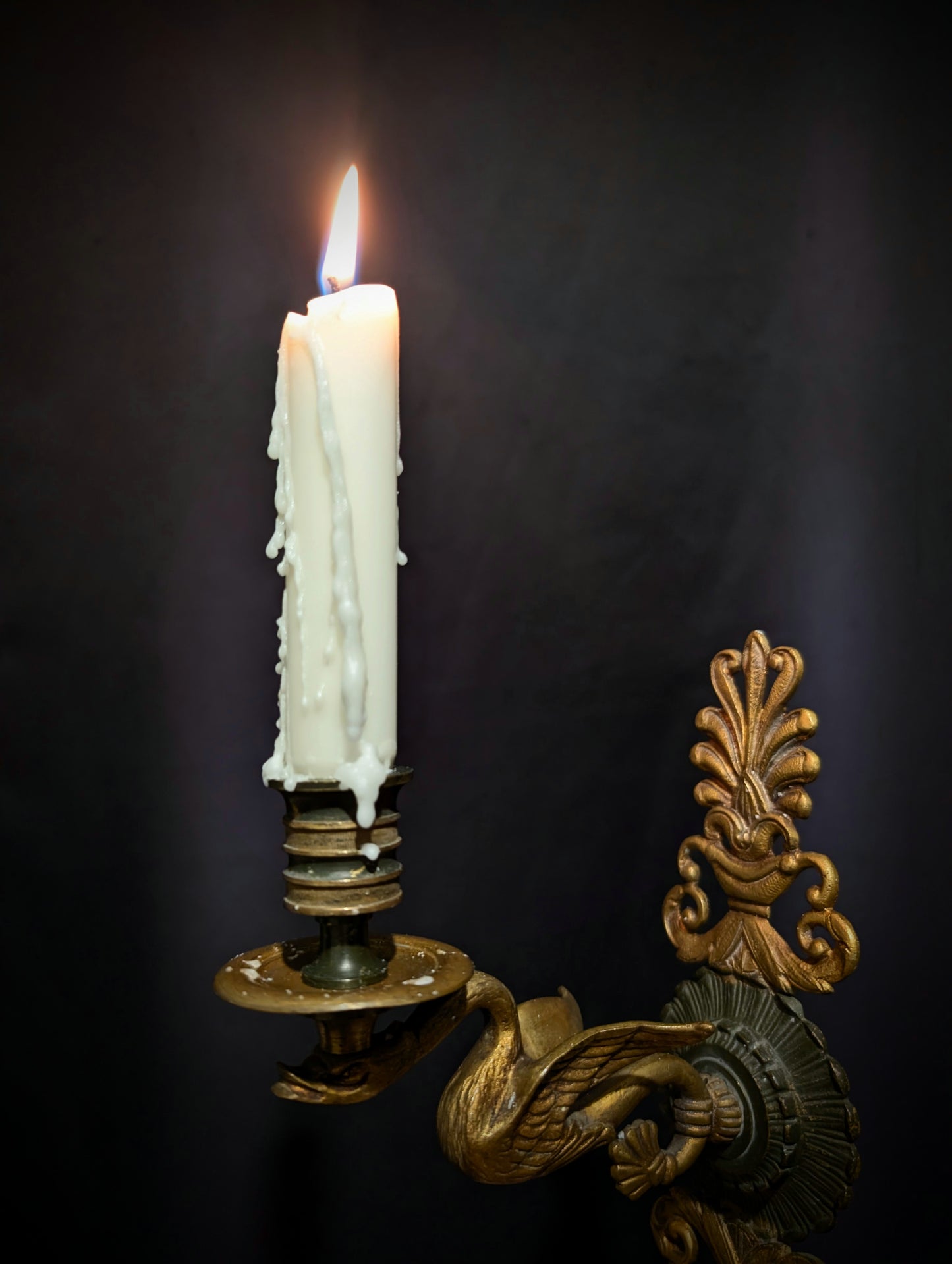 Antique wall candle holder from a French manor house, early 20th century