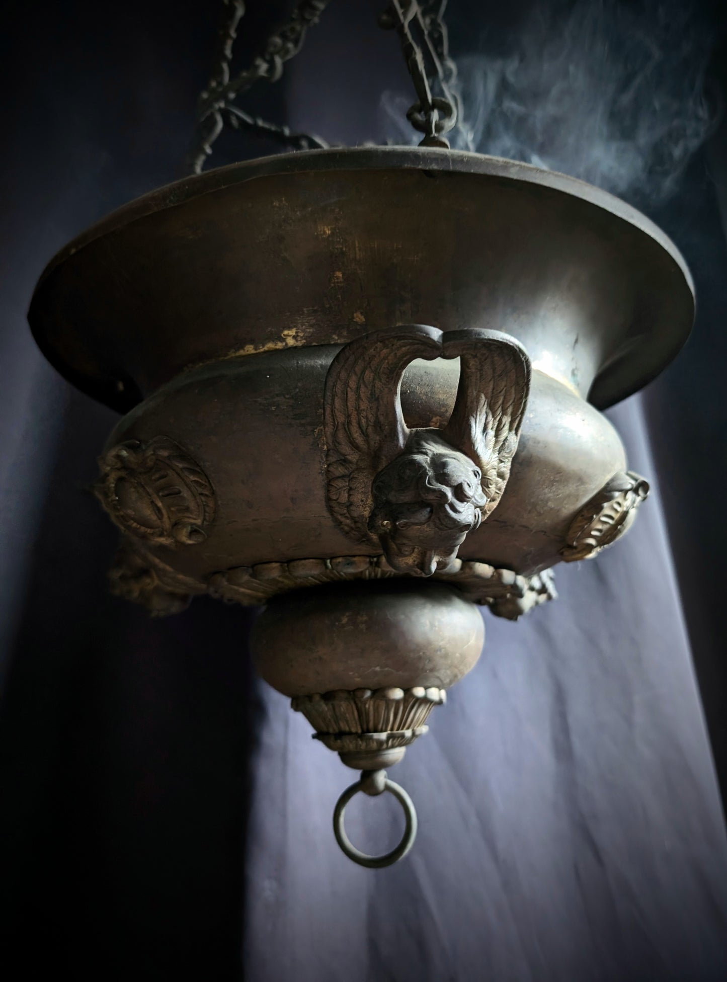 Antique large church censer, mid-19th century