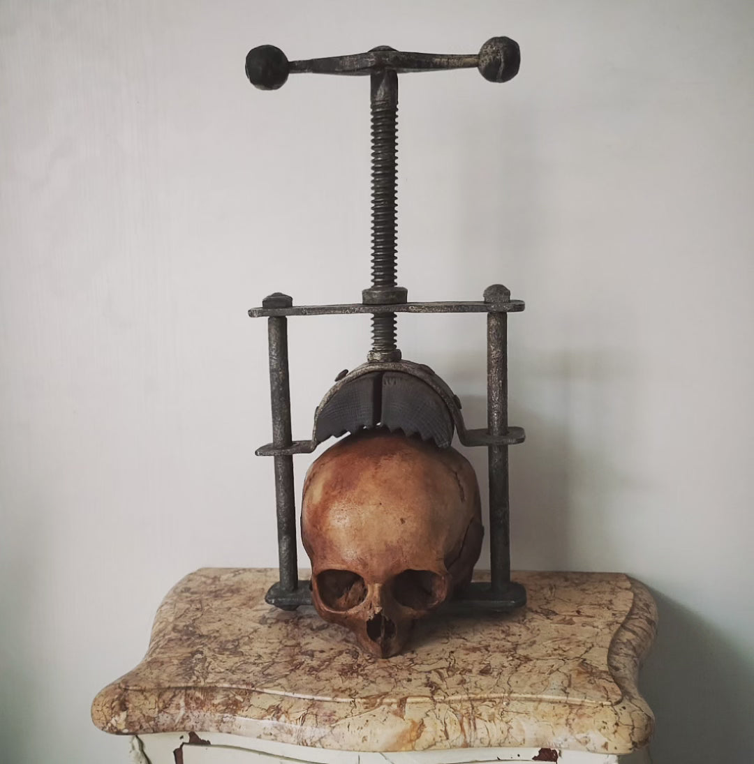 Authentic Torture instrument with a Skull