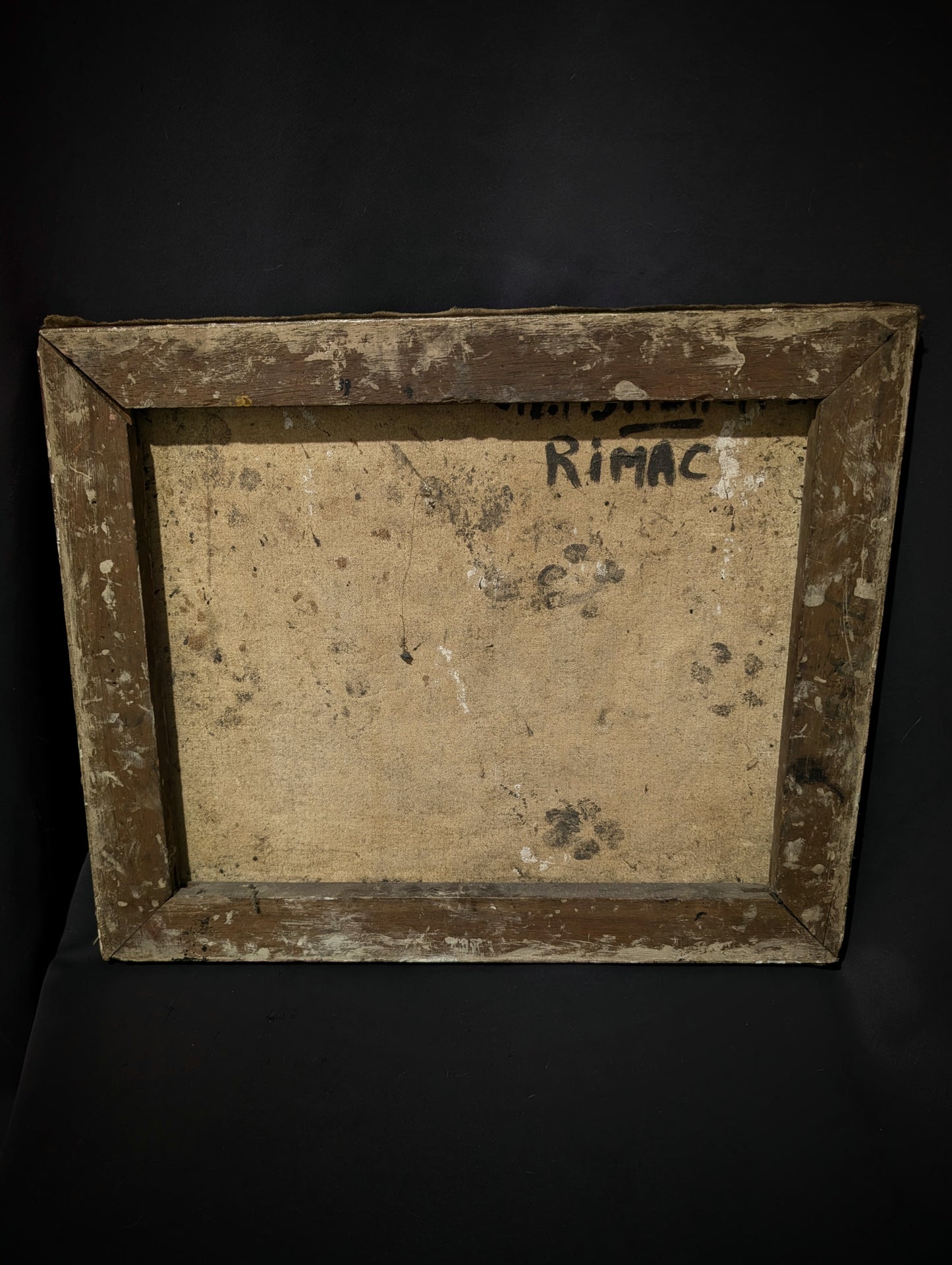 Old Memento Mori painting from 1700's ! (St Cyprien skull, franciscan monastery in Peru)