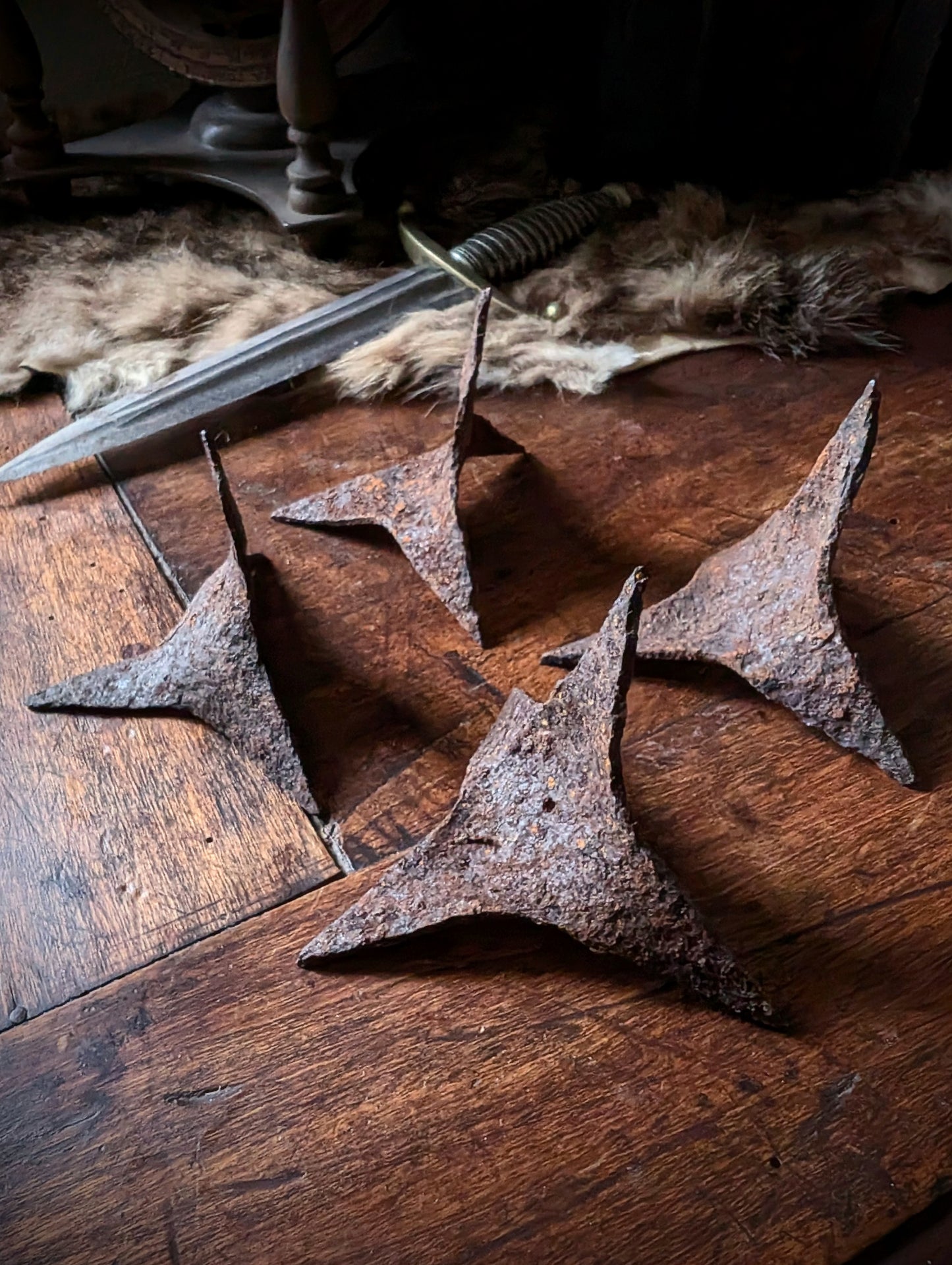 Set of 4 Caltrops from WWI (1914/1918)