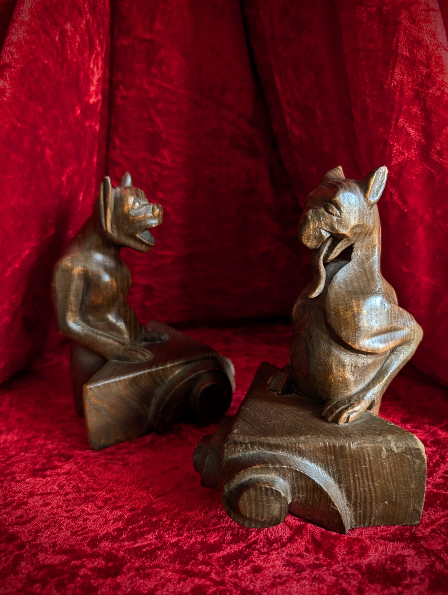 Antique Wooden Gargoyle Sculptures – Circa 1920