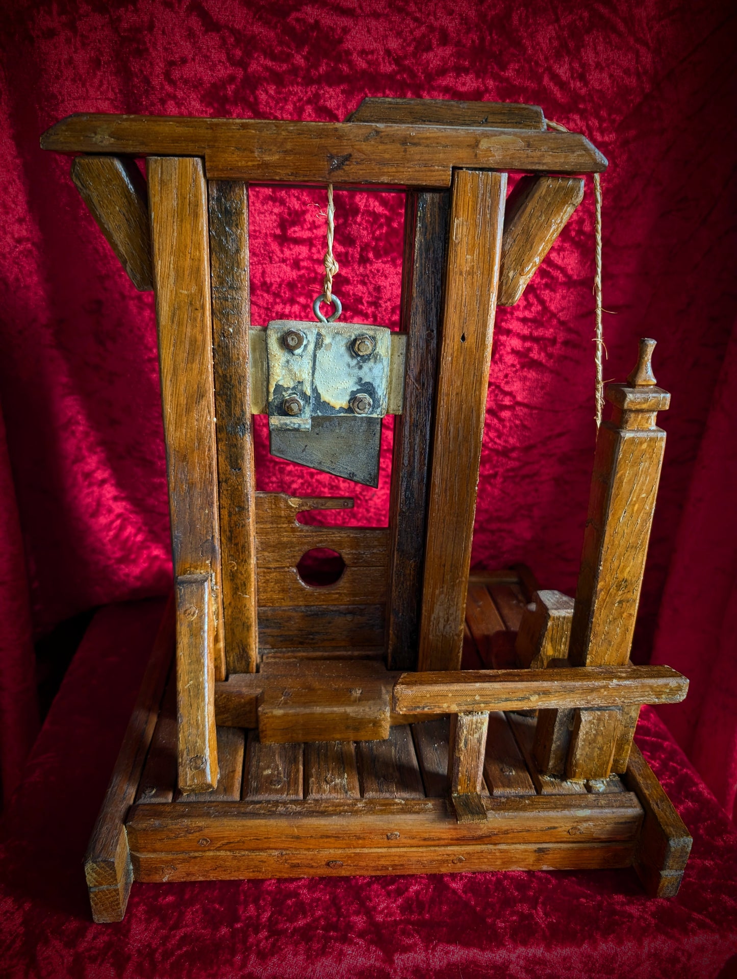 Antique wooden Guillotine made in the mid-20th century