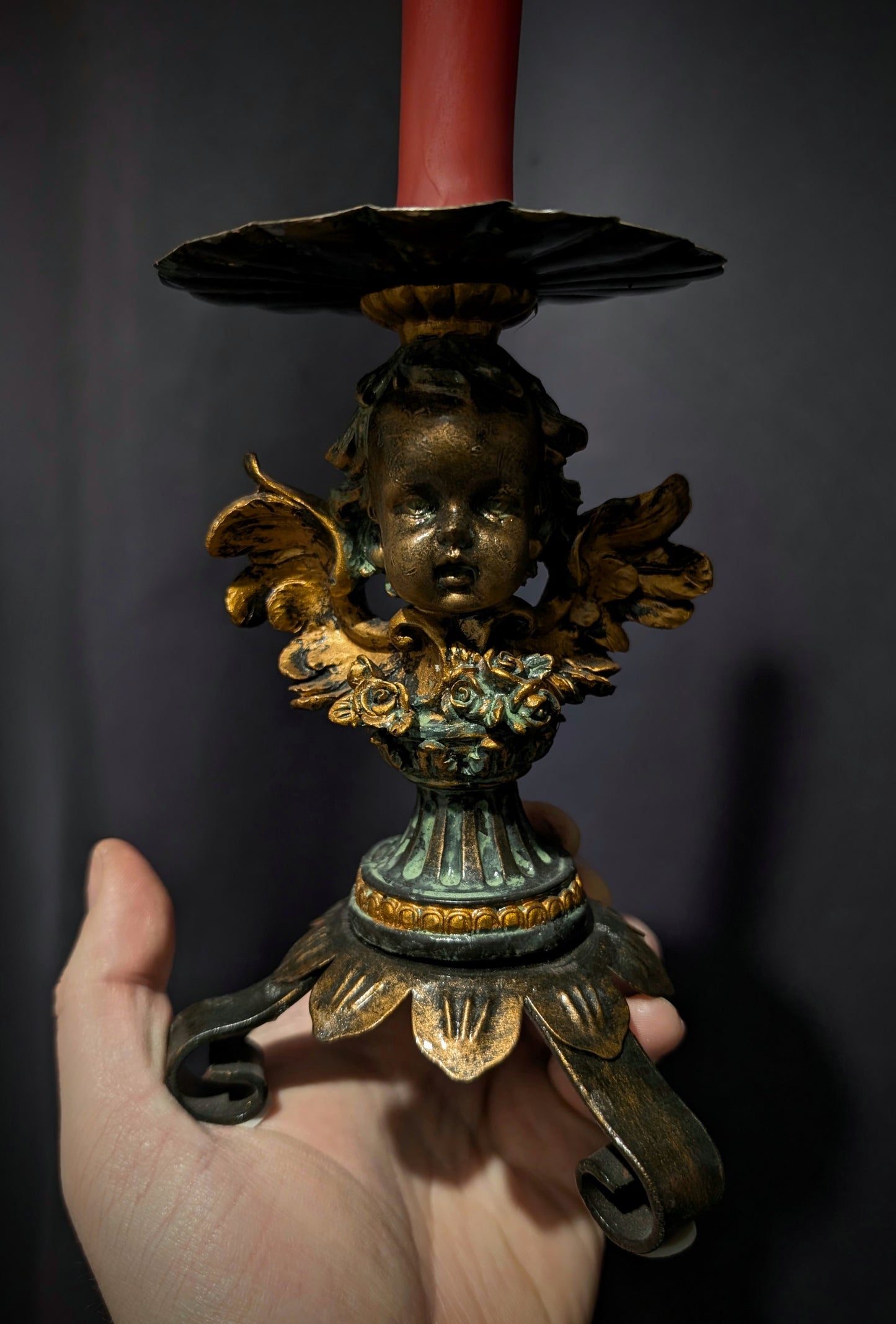 Angel candle holder