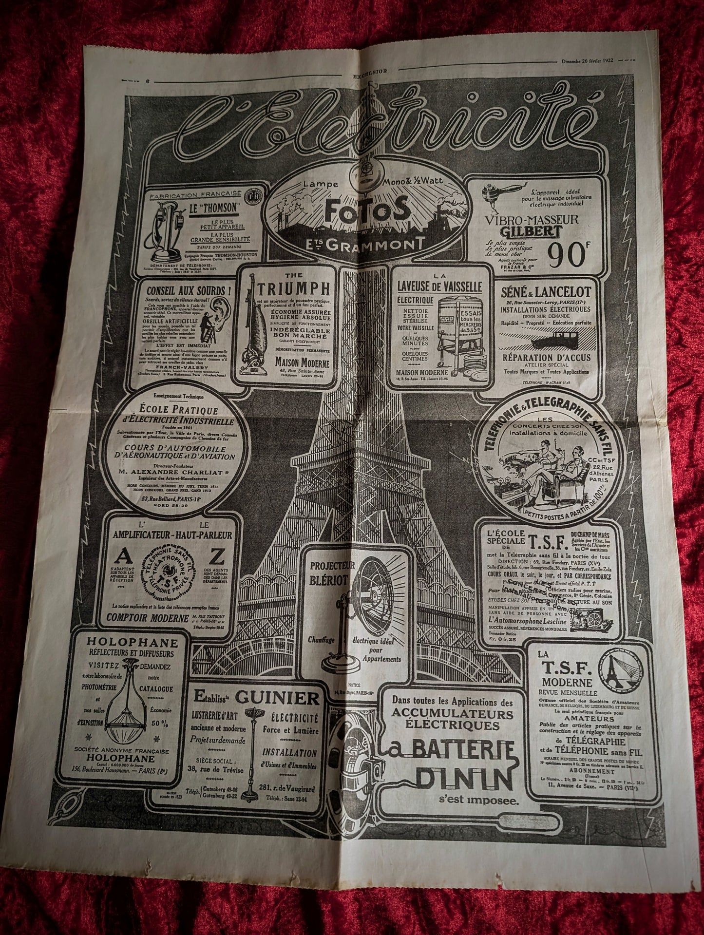 1922 newspaper on the execution of serial killer LANDRU (original)