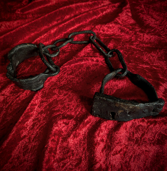 Old 18th Hand-Forged Handcuffs of french prisoner