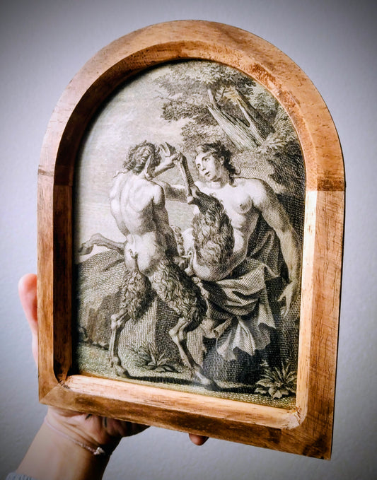 Frame "Le Satyre et sa femme" de Carrache Augustin 1732 curiosa