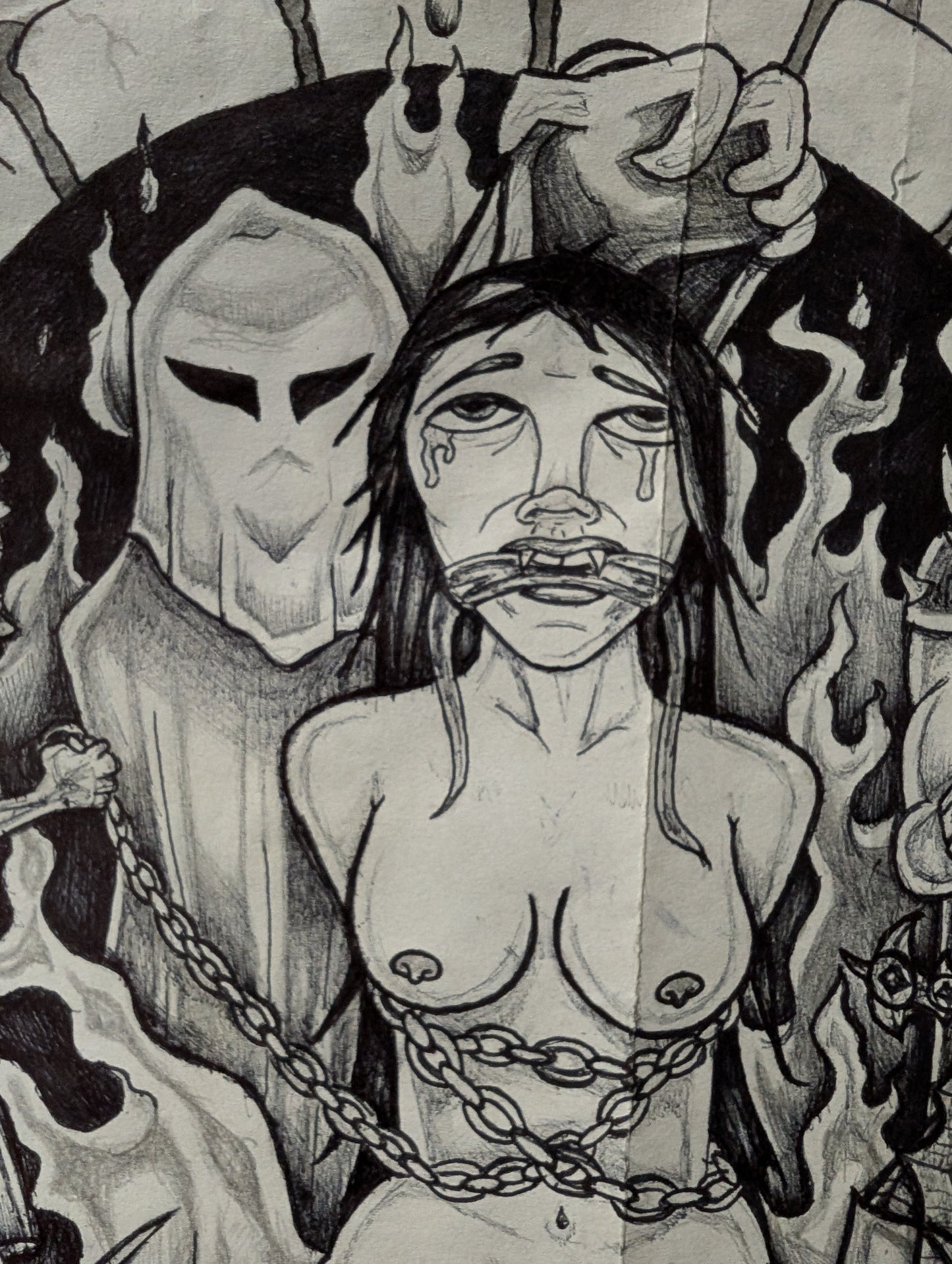 Gabriel Roche "Missouri Teen Killer" artwork from prison, (8,5x11 inch)