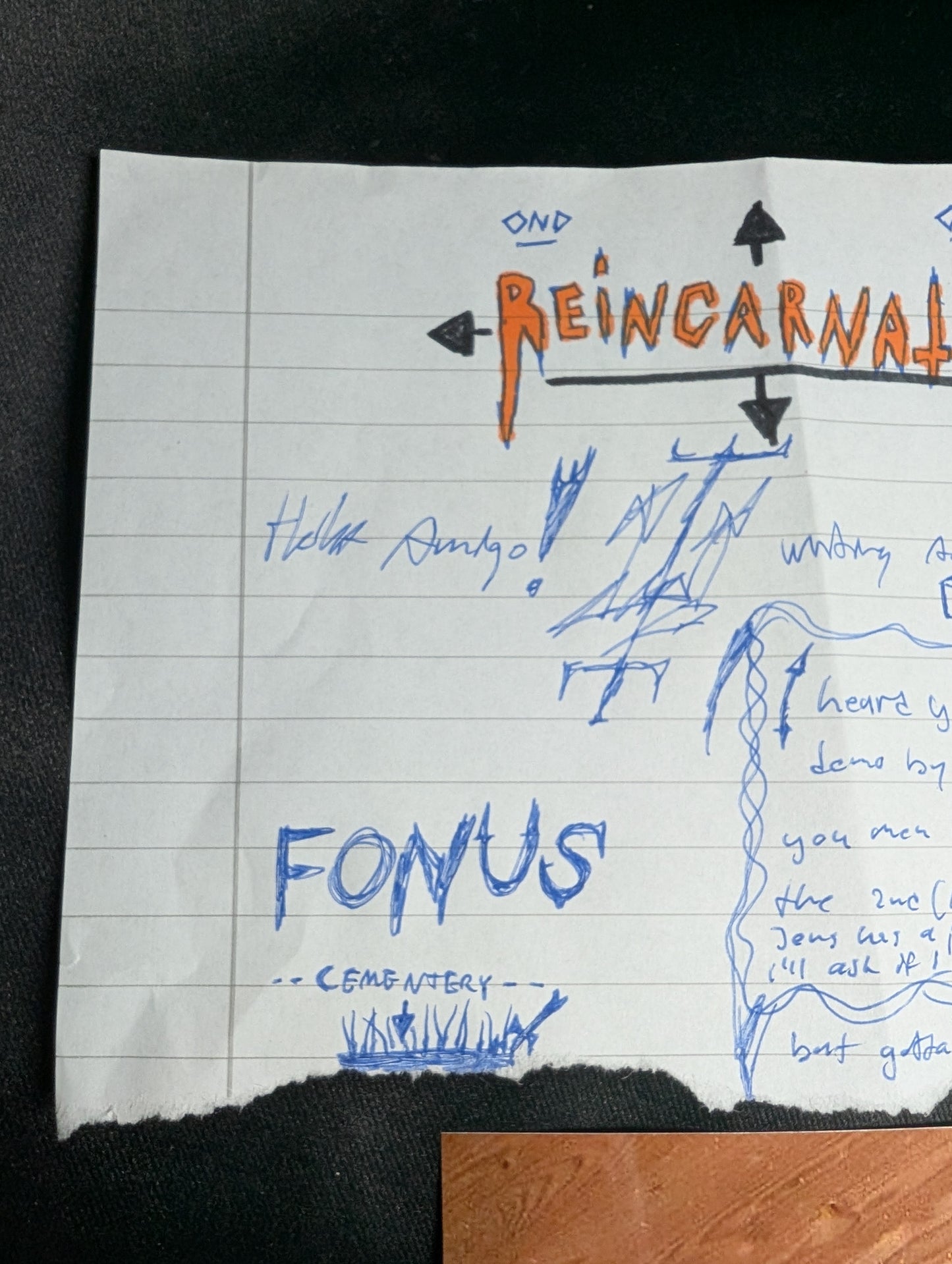 Original letter written by Pelle "DEAD" Ohlin from the Black Metal band  Mayhem 1990 (Very Rare)