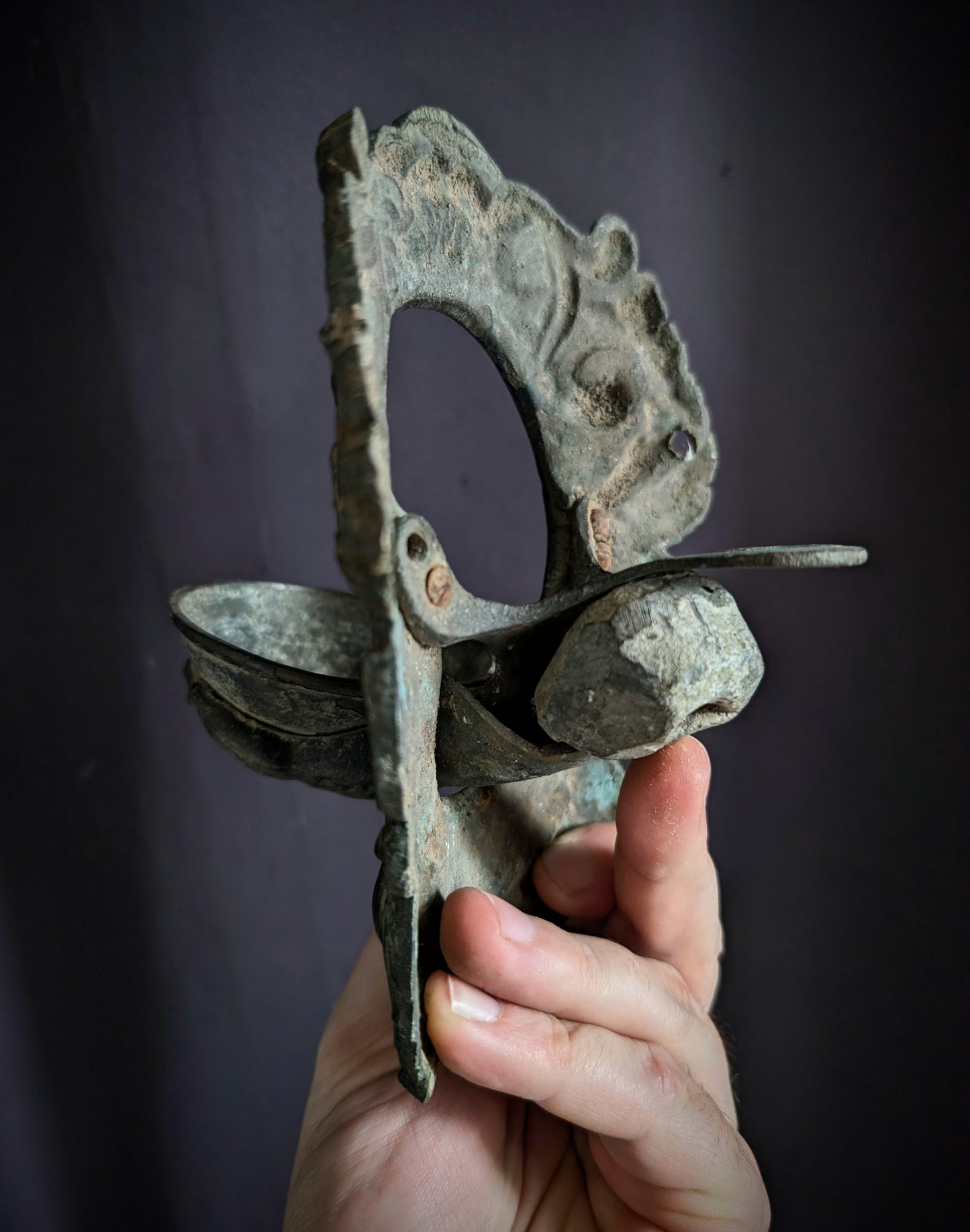 Antique Bronze Billiard Pocket Hand – 19th Century