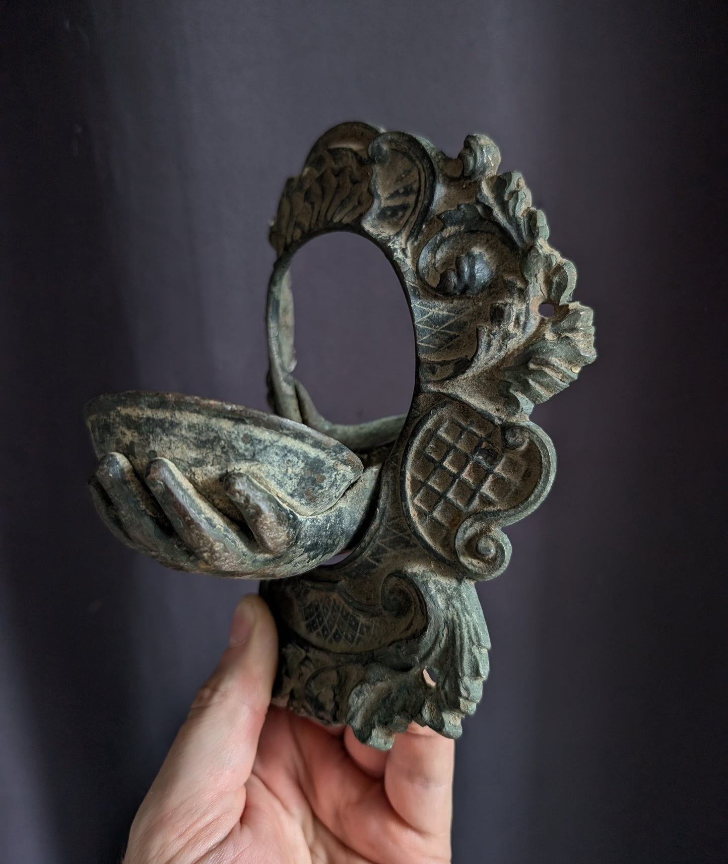 Antique Bronze Billiard Pocket Hand – 19th Century