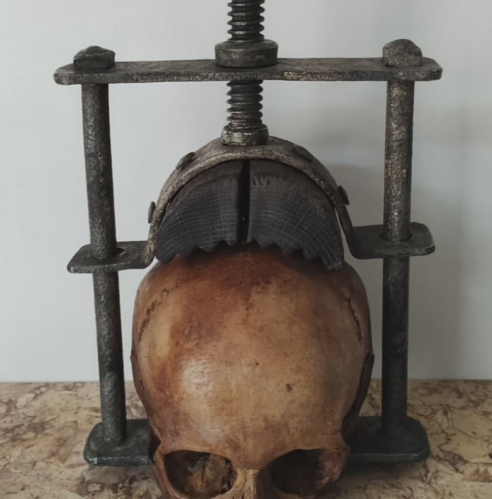 Authentic Torture instrument with a Skull