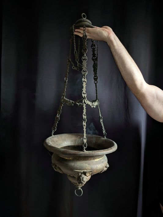 Antique large church censer, mid-19th century