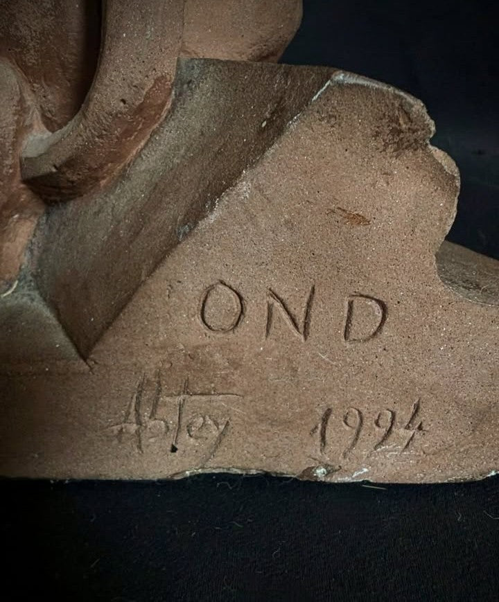 Sculpture of the Devil with a chalice (made of church stone)