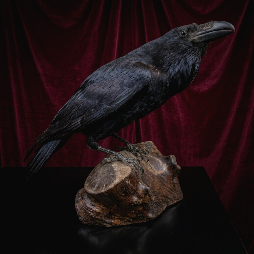 Corvus corax Taxidermy 60 cm
