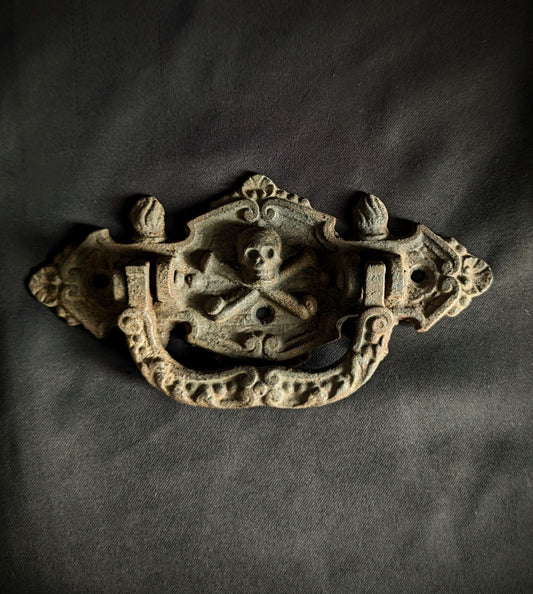 Antique 19th Coffin handle with Skull