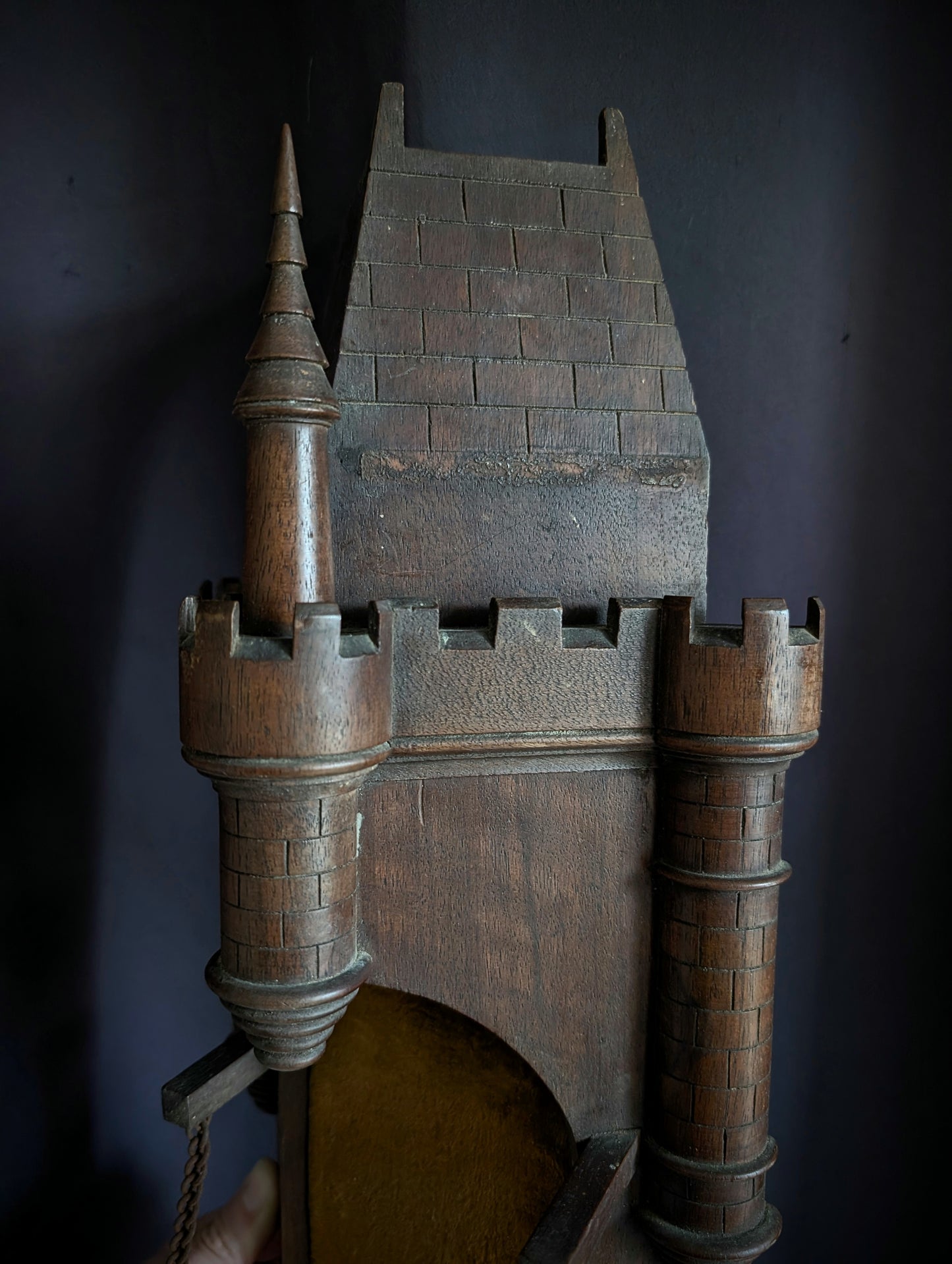 Medieval Tower Handcrafted Wooden Wall Shelf