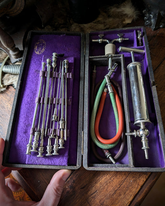 Antique 19th Century Dr. Potain Medical Aspirator box