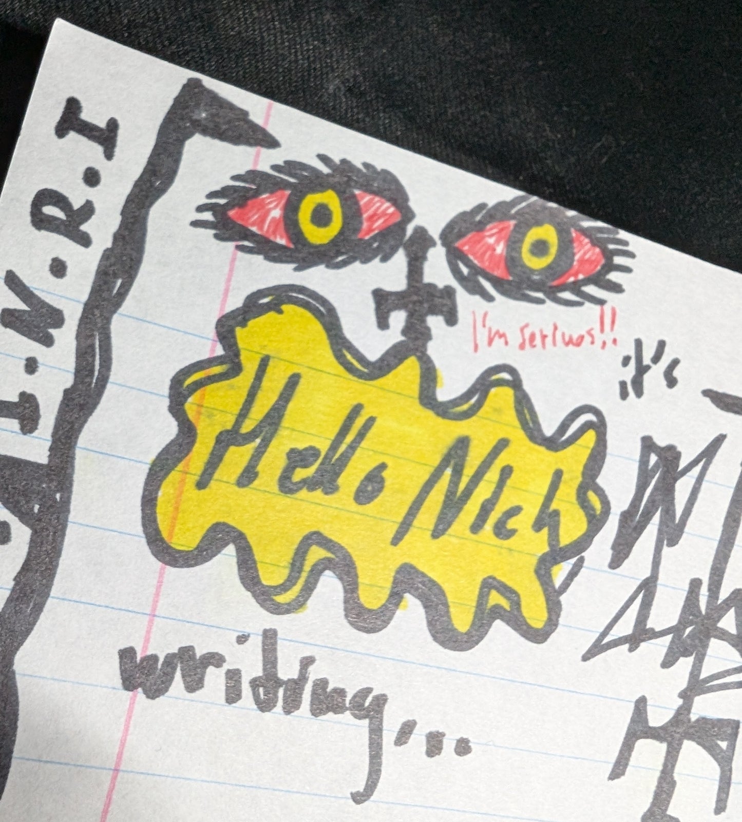 Original letter written in marker by Pelle "DEAD" Ohlin from the Black Metal band  Mayhem 1990 (Very Rare)