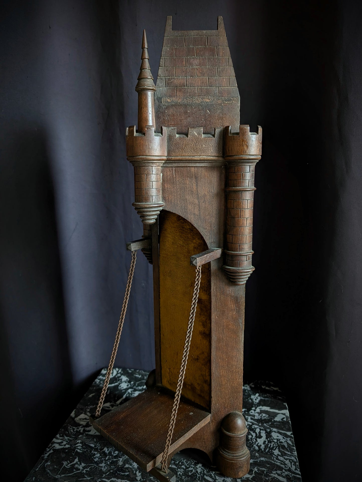 Medieval Tower Handcrafted Wooden Wall Shelf