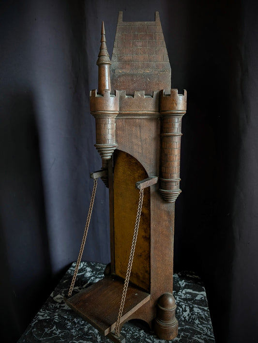 Medieval Tower Handcrafted Wooden Wall Shelf