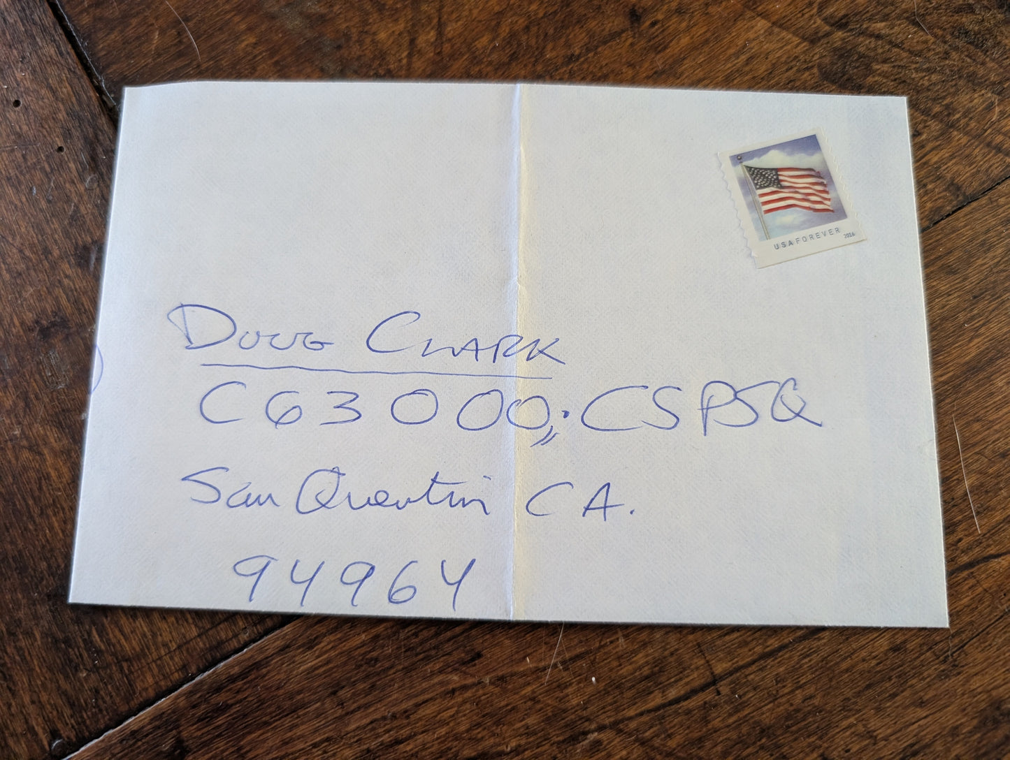 Original envelope from Doug Clark (The Sunset Street Killer)