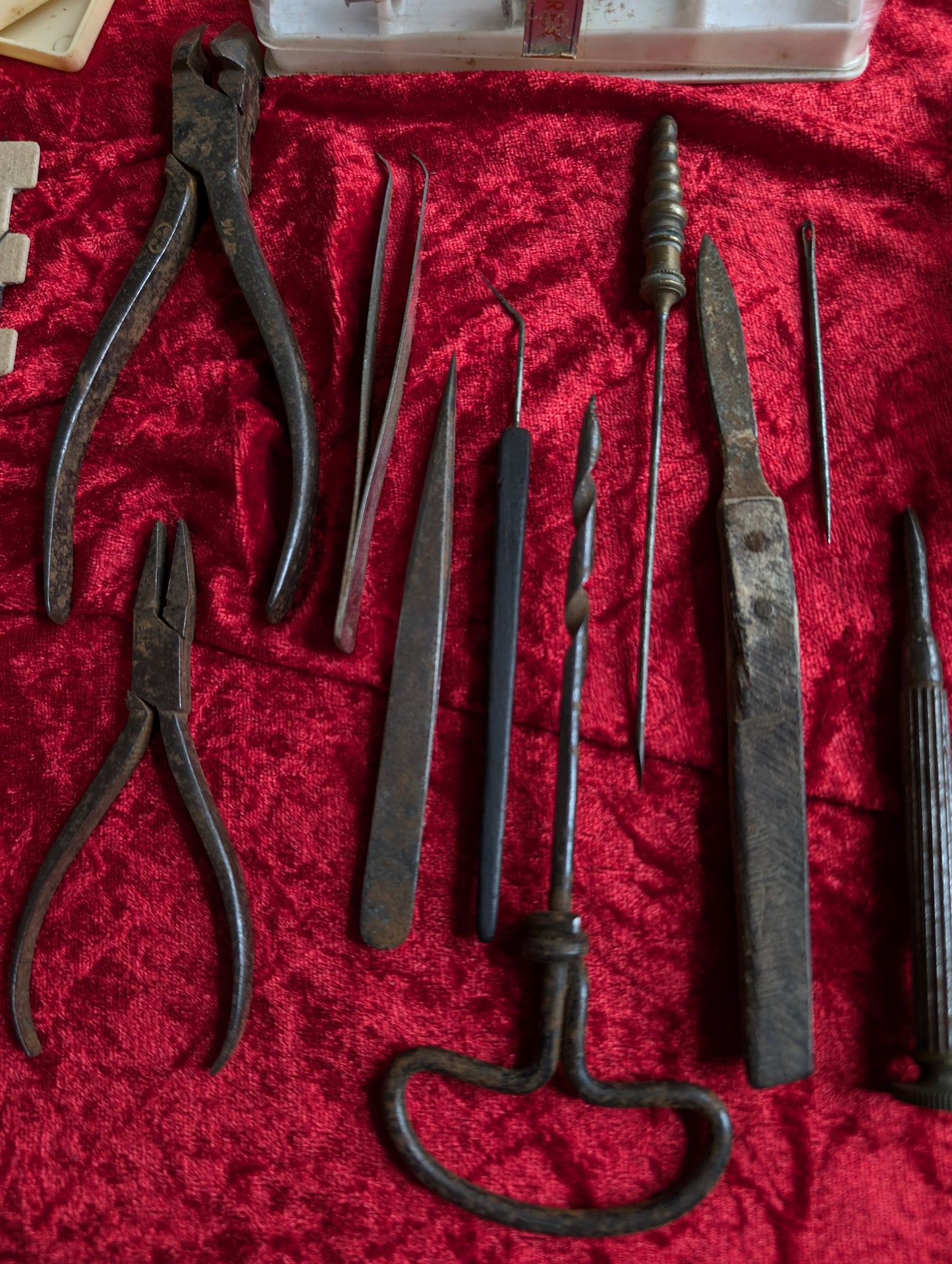 Set of antique Taxidermist tools from the 1970s (Set #2)