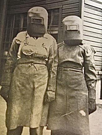 Original 1940s welder's mask