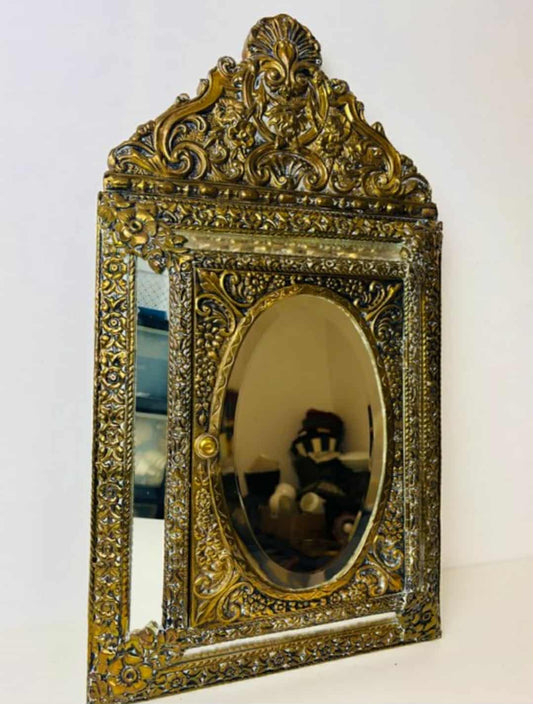 Wall cabinet with mirror from Netherlands (early 20th)